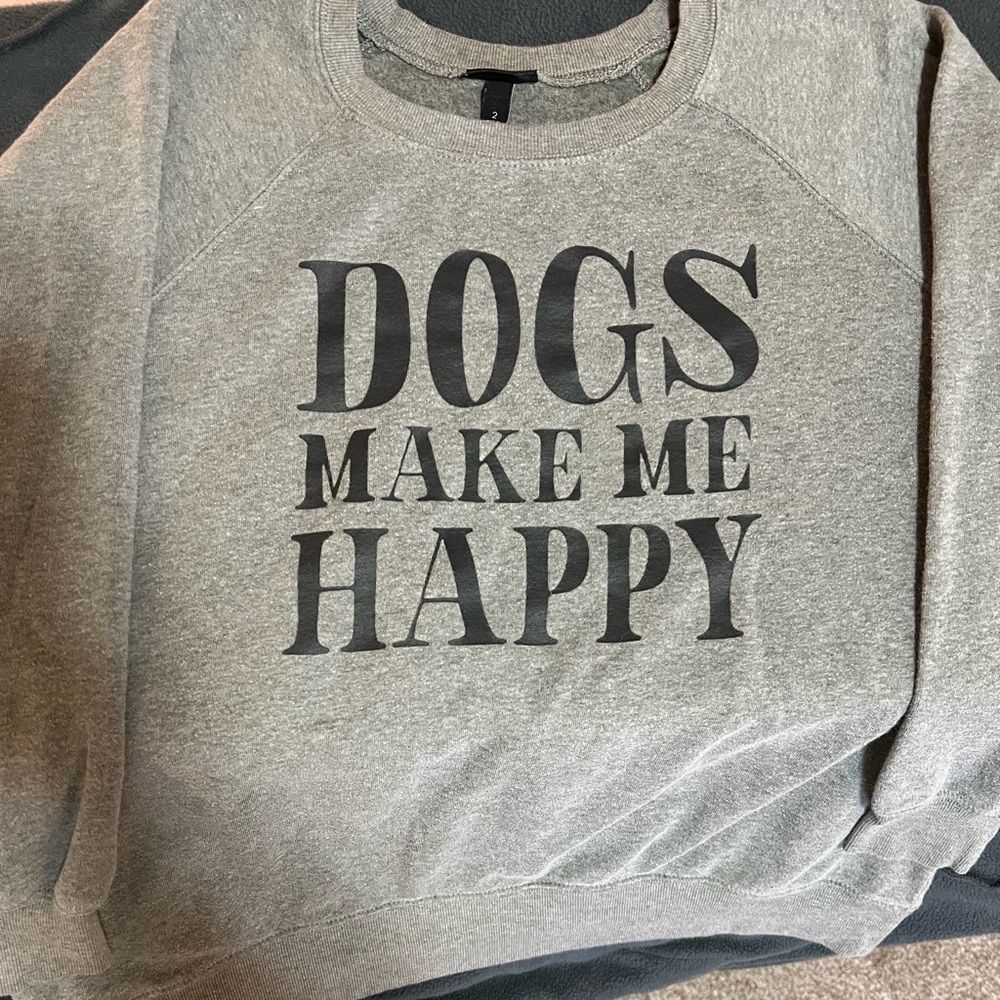 ‘Dogs Make Me Happy’ Sweatshirt, 2X